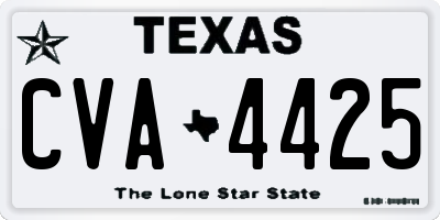 TX license plate CVA4425