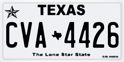 TX license plate CVA4426