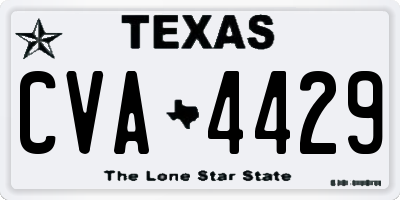 TX license plate CVA4429