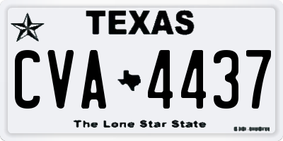 TX license plate CVA4437