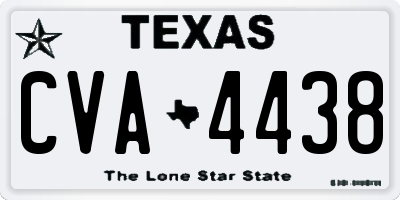TX license plate CVA4438