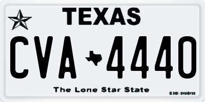 TX license plate CVA4440
