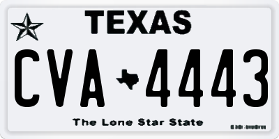 TX license plate CVA4443