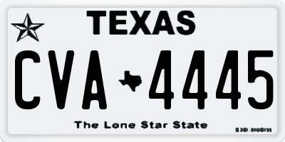 TX license plate CVA4445