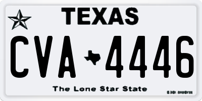 TX license plate CVA4446