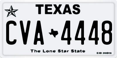 TX license plate CVA4448