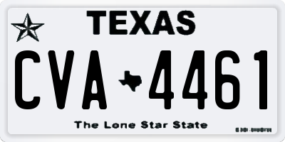 TX license plate CVA4461