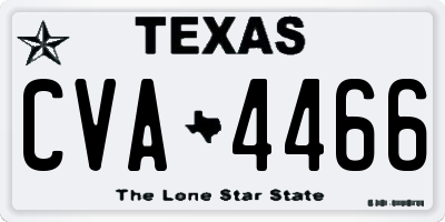 TX license plate CVA4466