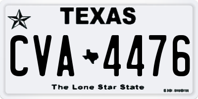 TX license plate CVA4476
