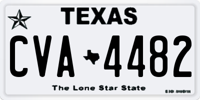 TX license plate CVA4482