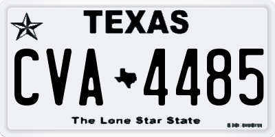 TX license plate CVA4485
