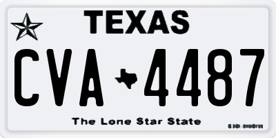 TX license plate CVA4487