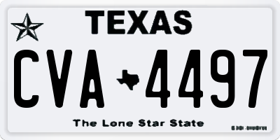 TX license plate CVA4497