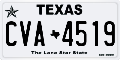 TX license plate CVA4519