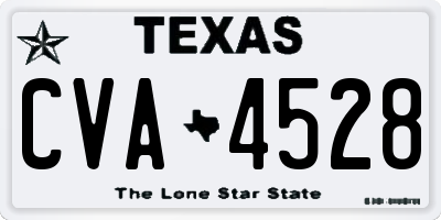 TX license plate CVA4528