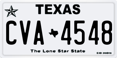 TX license plate CVA4548