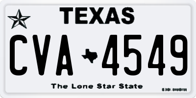 TX license plate CVA4549