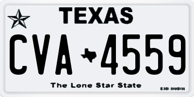 TX license plate CVA4559