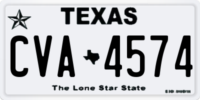 TX license plate CVA4574