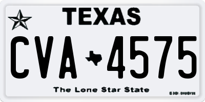 TX license plate CVA4575
