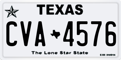 TX license plate CVA4576