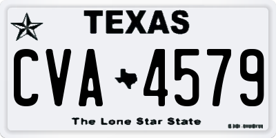 TX license plate CVA4579