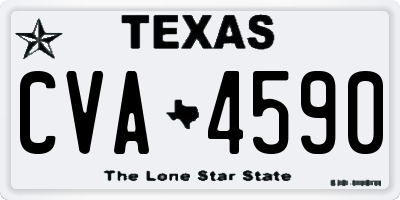 TX license plate CVA4590