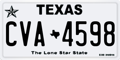 TX license plate CVA4598