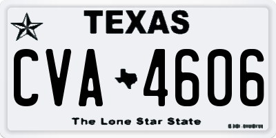 TX license plate CVA4606