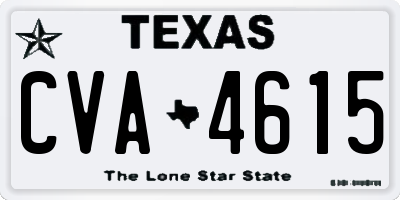 TX license plate CVA4615