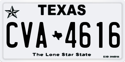 TX license plate CVA4616