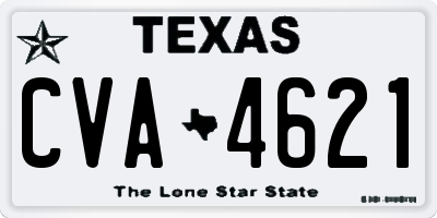 TX license plate CVA4621