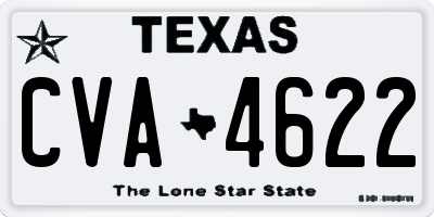 TX license plate CVA4622