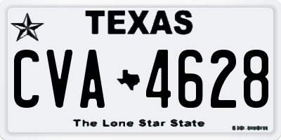 TX license plate CVA4628