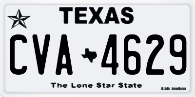 TX license plate CVA4629