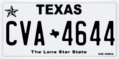 TX license plate CVA4644