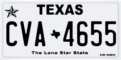 TX license plate CVA4655