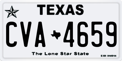 TX license plate CVA4659