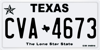 TX license plate CVA4673