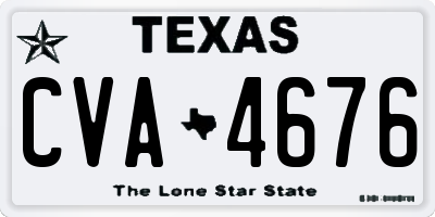 TX license plate CVA4676