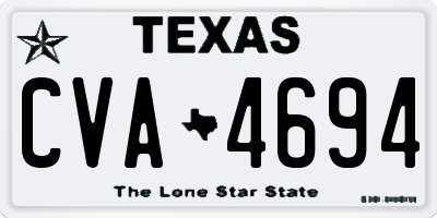 TX license plate CVA4694