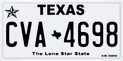 TX license plate CVA4698