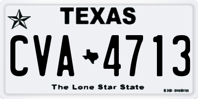 TX license plate CVA4713