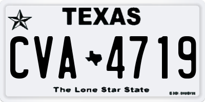 TX license plate CVA4719