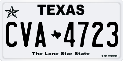 TX license plate CVA4723
