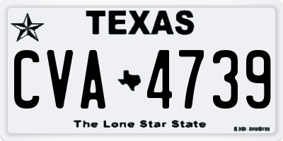 TX license plate CVA4739