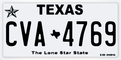 TX license plate CVA4769