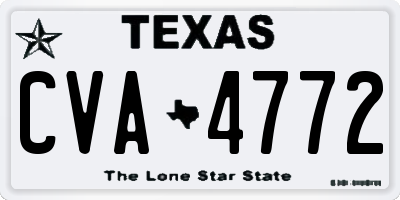 TX license plate CVA4772