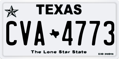 TX license plate CVA4773