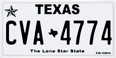 TX license plate CVA4774